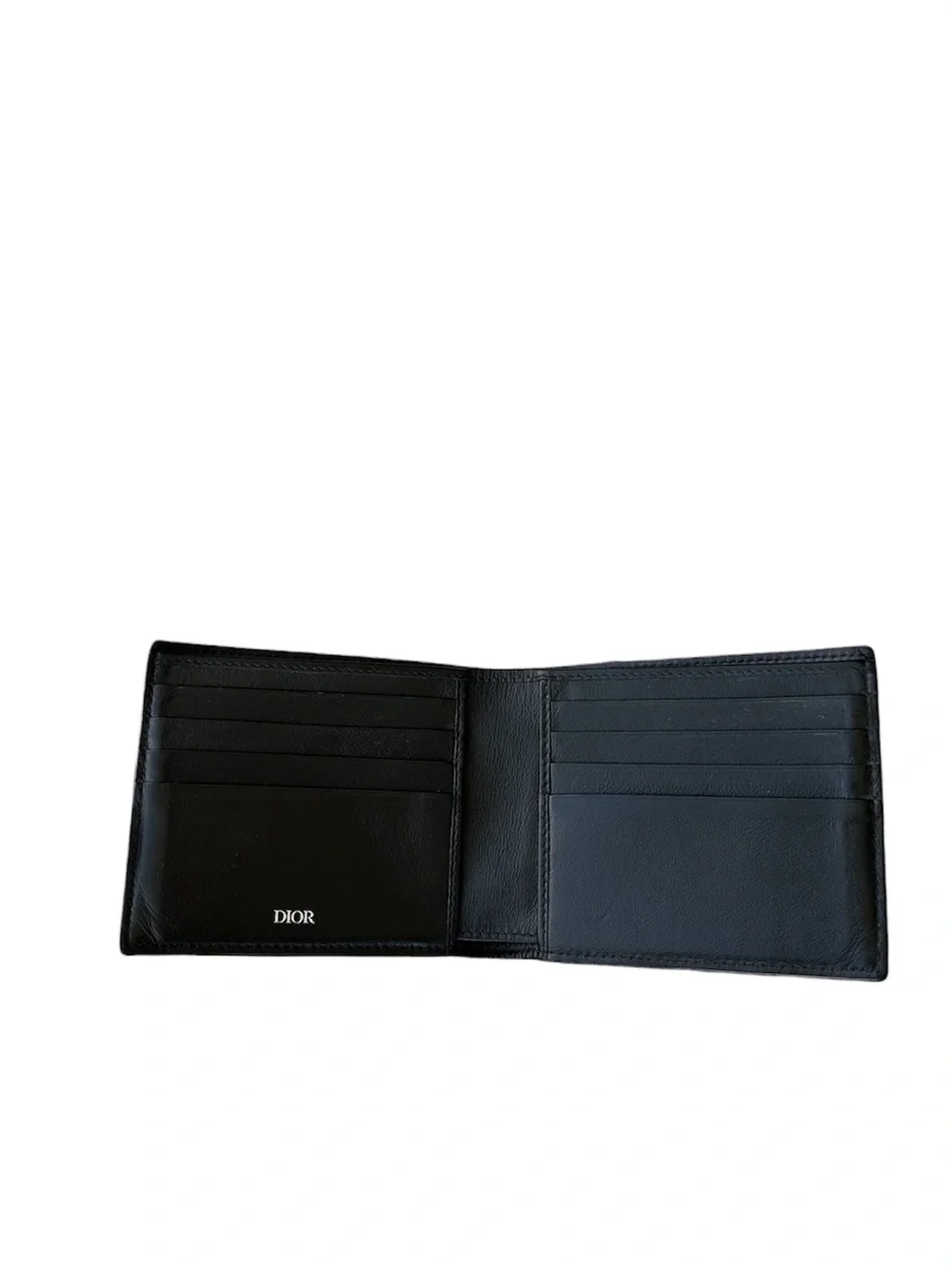 Dior Compact Oblique Jacquard Black Wallet